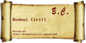 Bodosi Cirill névjegykártya